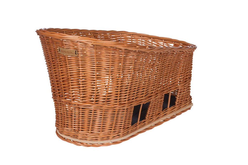 Mand Basil Pasja MIK - Riet M Naturel Brown Achterop - 30 Liter Mand Basil Pasja MIK - Riet M Naturel Brown Achterop - 30 Liter